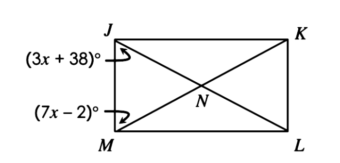 If jklm is a rectangle find m nml