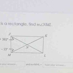 If jklm is a rectangle find m nml