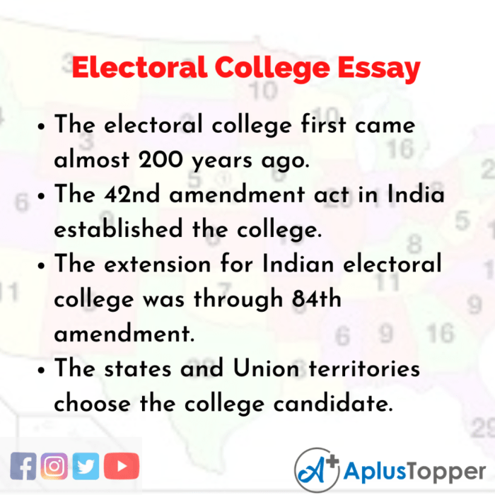 Electoral college pros and cons essay