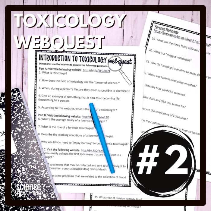 Introduction to toxicology webquest answers