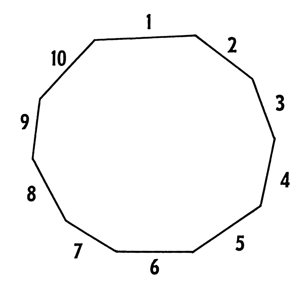 A regular decagon has a radius of 8 cm