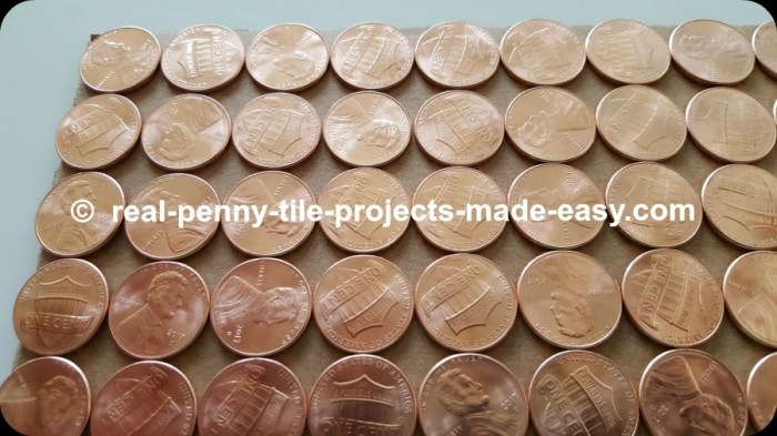 How many pennies are on each square