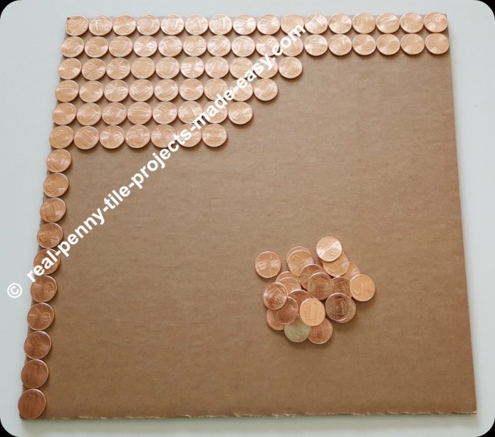 Pennies many foot square fit sf penny