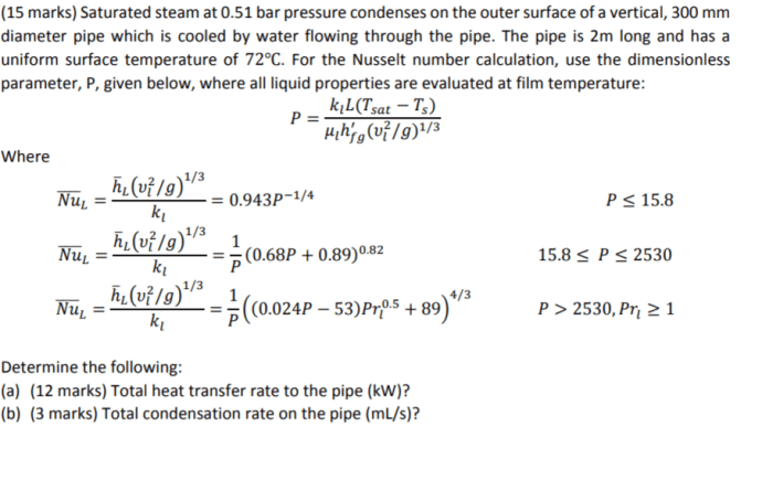 Saturated steam at a gauge pressure of 2.0 bar